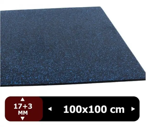 KADOZE PRO Benekli Sıcak Pres Kauçuk Spor Zemin 100x100x2 cm [Mavi Benekli] - m²