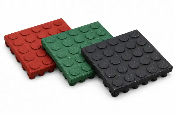 AZK50T-25 SBR + EPDM Topuklu Kauçuk Karo 500x500 mm - 20+5 mm - m²