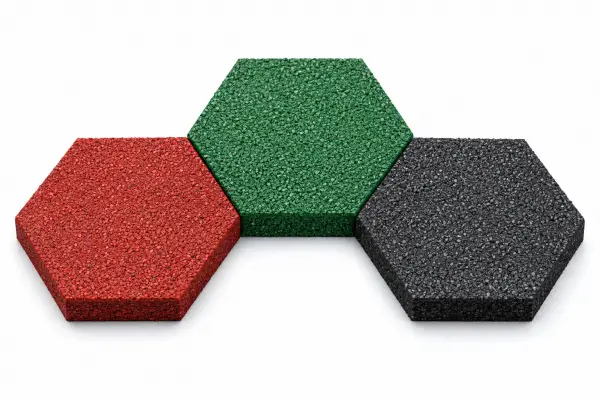 AZKALT-40 Altıgen Standart Yüzey Kauçuk Karo 425x425 mm - 40 mm - m²
