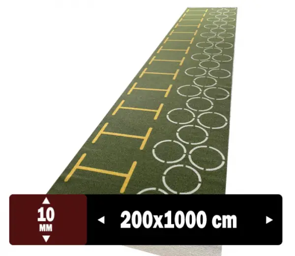 KADOZE Kızak Halısı 2x10m [Yeşil] Oyun Parkuru - adet