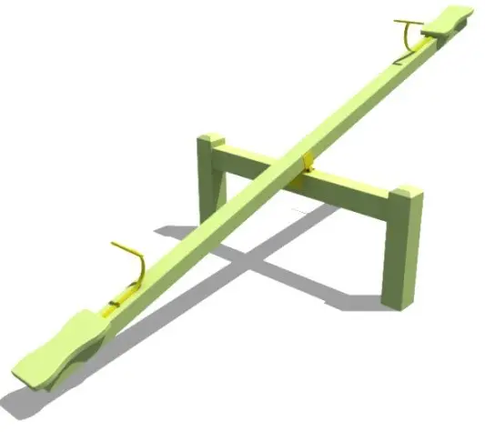 AZK-10 Ahşap Tekli Tahterevalli