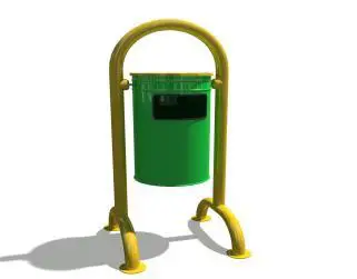 KADOZE ÇK-04 U Büküm Dört Ayaklı Metal Çöp Kutusu - adet
