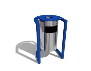 KADOZE ÇK-05-B Kafes Ayaklı Metal Çöp Kutusu - Model B - adet