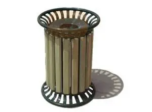 KADOZE ÇK-10 Ahşap Çıtalı Çemberli Çöp Kutusu - adet