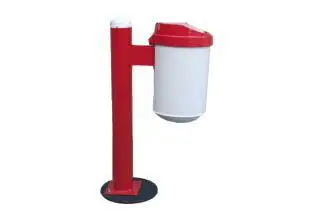 KADOZE ÇK-08 Sabit Tek Ayaklı Metal Çöp Kutusu - adet
