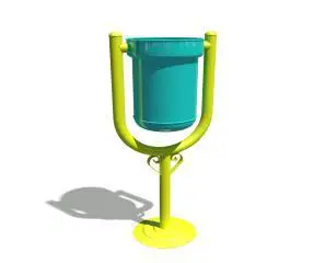 KADOZE ÇK-15 Y Ayaklı Metal Çöp Kutusu - adet