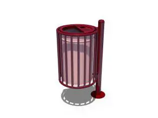 KADOZE ÇK-24 Tek Ayaklı Metal Çöp Kutusu - adet