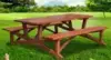 PİK-02 Modern Piknik Masası - Su Bazlı Boya + Vernik - W: 190 cm D: 186 cm H: 78 cm