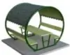 PİK-06 Dairesel Piknik Masası - Emprenyeli Çam Ahşap - Metal - W: 180 cm D: 200 cm H: 220 cm