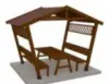 PİK-11 Ev Çatılı Ahşap Piknik Masası (Tabansız) 180 Cm