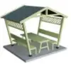 PİK-11 Ev Çatılı Ahşap Piknik Masası (Tabansız) 150 Cm