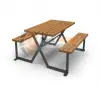 PİK-13 145 Cm - Metal - Emprenyeli Çam Ahşap - ÇAPRAZ METAL AYAKLI PİKNİK MASASI
