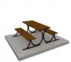 PİK-14 180 Cm - Metal - Emprenyeli Çam Ahşap
