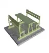 PİK-15 150 Cm - Emprenyeli Çam Ahşap