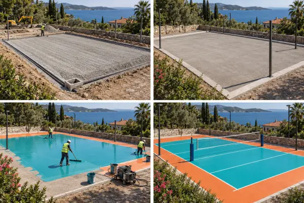KADOZE Anahtar Teslim Voleybol Sahası - m²