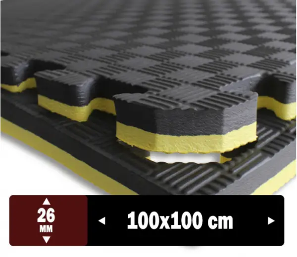 KADOZE Tatami EVA 2,6 cm - Sarı-Siyah - 10 Adetlik Paket